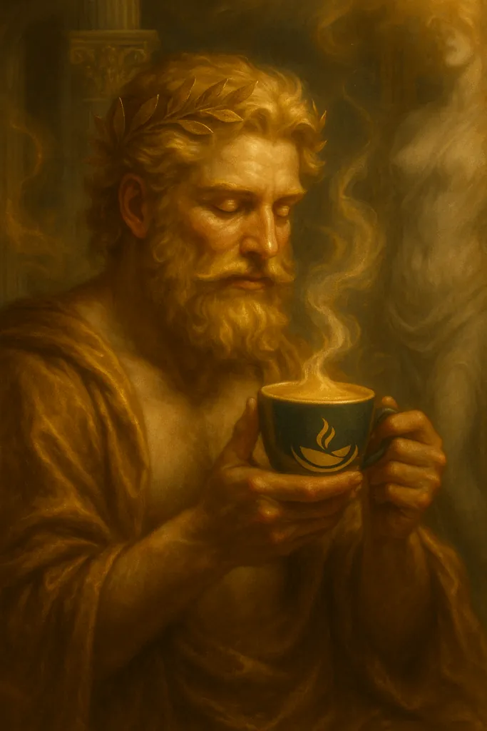 Bebida Aura de Midas: capuccino de café de especialidad con caramelo