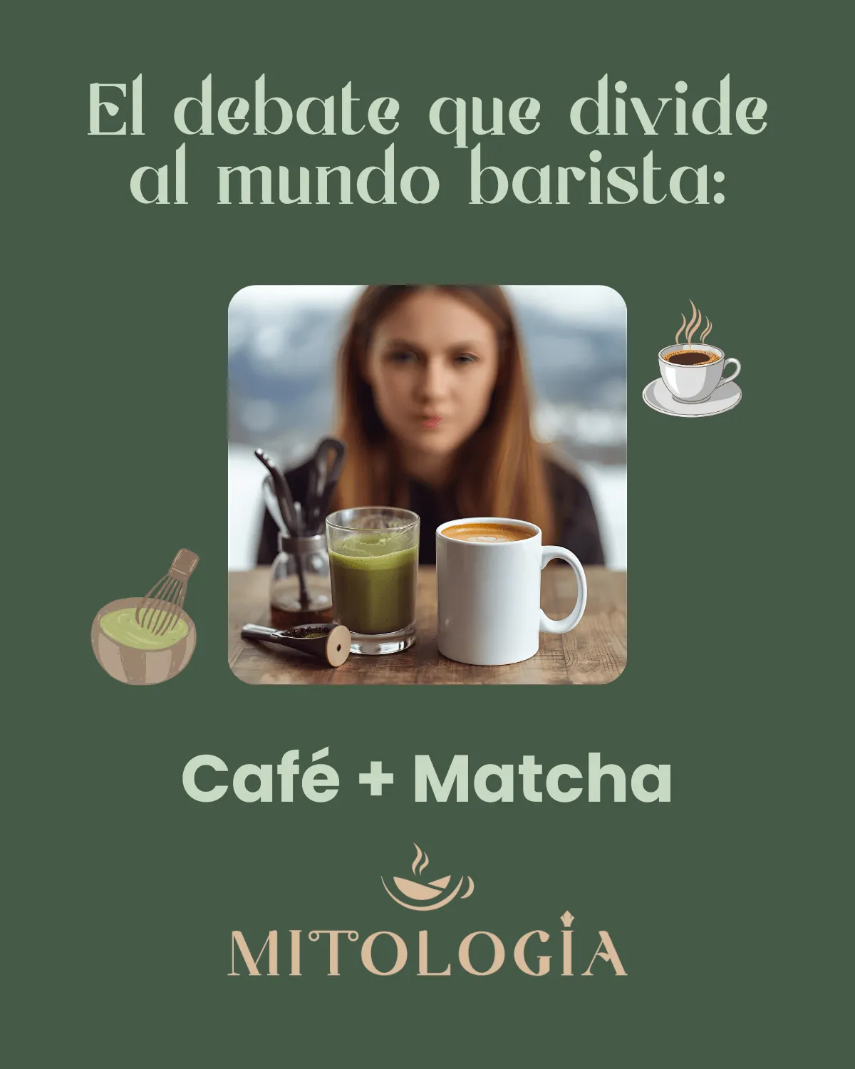 Matcha con café